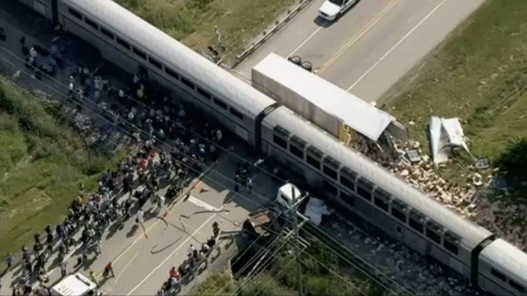 Amtrak Train Collides With Truck Full of Bacon